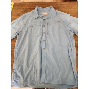 Pacific Trail Mens XL Light Blue Vented Button Up Shirt‎ Fishing Hunting Camping